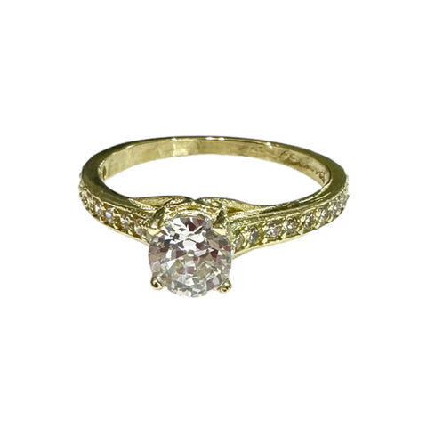 ANILLO MONTADURA PRINCESA CON ZIRCONIA CENTRAL - ORO 10K