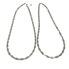 GARGANTILLA DOBLE ENLACE TIPO TRENZA PLANCHADA (DOS VISTAS) - PLATA .925