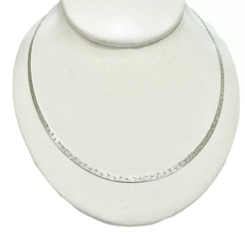 GARGANTILLA PLANCHADA DOBLE VISTA - PLATA .925