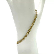 SET JUEGO GARGANTILLA Y PULSERA ENLACES BI COLOR - PLATA.925