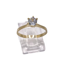 ANILLO SOLITARIO ZIRCONIA MONTADURA ALTA - ORO 10K