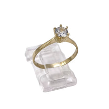 ANILLO SOLITARIO ZIRCONIA MONTADURA ALTA - ORO 10K