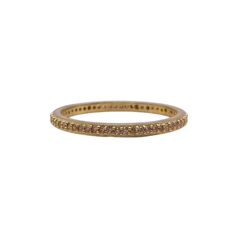 ANILLO CHURUMBELA COMPLETA CON ZIRCONIAS GOLDEN - ORO 10K