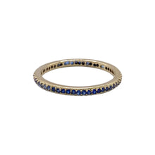 ANILLO CHURUMBELA COMPLETA CON ZIRCONIAS AZUL - ORO 10K