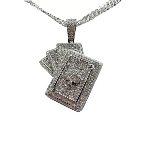 DIJE CARTAS DE BARAJA POKER - PLATA .925