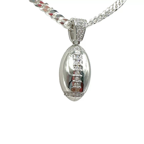 DIJE BALÓN FUTBOL AMERICANO 3D ITALY - PLATA .925