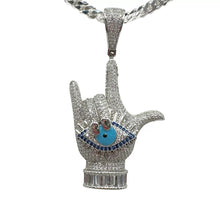 DIJE MANO CON OJO TURCO  - PLATA .925