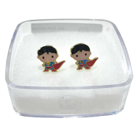 BROQUEL SÚPER HÉROE SUPERMAN ESMALTADO - ORO 10K