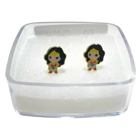 BROQUEL SÚPER HÉROE MUJER MARAVILLA ESMALTADO - ORO 10K