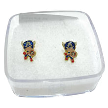 BROQUEL SÚPER HÉROE CAPITÁN AMERICA ESMALTADO - ORO 10K