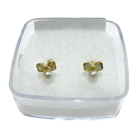 BROQUEL MOÑO CON PERLA - ORO 10K