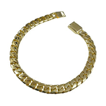 PULSO BARBADO CUBANO H. MANO - 21 cm - 7.5 mm - ORO 10K