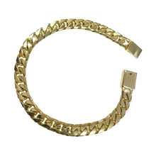 PULSO BARBADO CUBANO H. MANO - 21 cm - 7.5 mm - ORO 10K