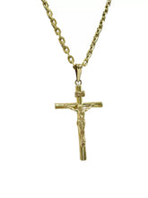 CADENA CON CRISTO TUBULAR - ORO 10K