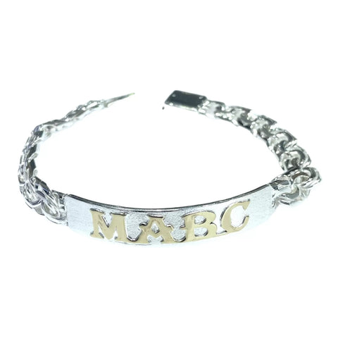 LETRAS RESALTADAS DE ORO - EN ESCLAVA DE PLATA