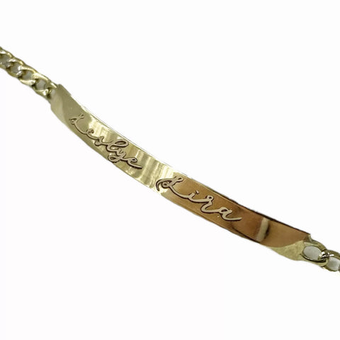 GRABADO DE TEXTO A LÁSER No. 1 - EN ESCLAVA DE ORO