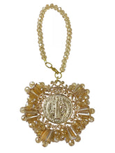 COLGANTE MEDALLA SAN BENITO BORDADA CRISTAL CONITO
