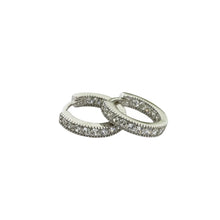 ARETE ARRACADA ZIRCONIA MARGEN PUNTEADO  - PLATA .925