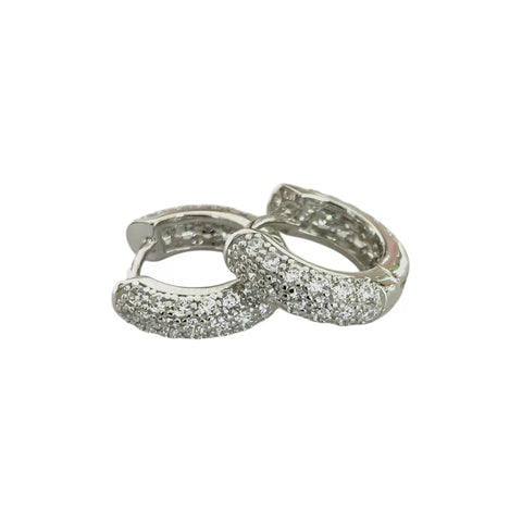 ARETE ARRACADA MULTI ZIRCONIA ELEGANTE - PLATA .925