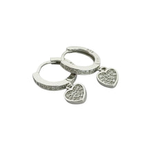 ARETE ARRACADA CORAZÓN COLGANTE ZIRCONIA - PLATA .925