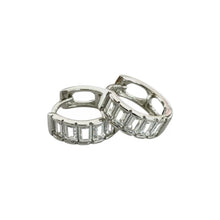 ARETE ARRACADA ZIRCONIA BAGUETTES - PLATA .925