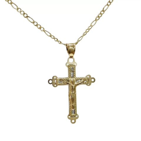 CADENA CON CRISTO TROQUELADO MOD. 3 - ORO 10K