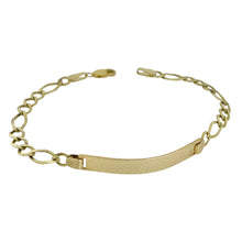 ESCLAVA PLACA FIGARO CART - 19.5 cm x 5 mm - ORO 10K