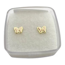 BROQUEL MARIPOSA BI COLOR - ORO 10K