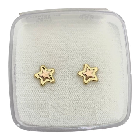 BROQUEL ESTRELLA BI COLOR - ORO 10K