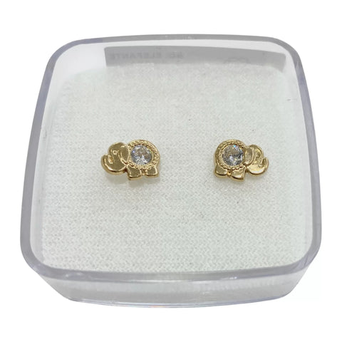 BROQUEL ELEFANTE PIEDRA - ORO 10K