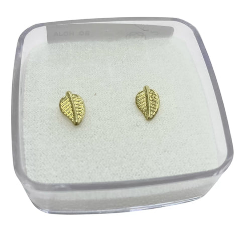 BROQUEL HOJA - ORO 10K