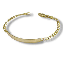 ESCLAVA PARA BEBÉ / NIÑO ESTILO BARBADO - 14 CM - ORO 10K