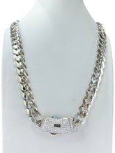 CADENA MÓNACO CH - BARBADA CUBANA ITALY - 9 MM - PLATA .925