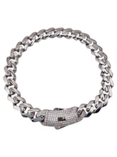 PULSO MÓNACO CH - BARBADO CUBANO - 21 cm x 8 mm - PLATA .925