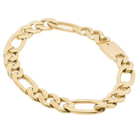 PULSO FIGARO CART 3X1 - 21 CM X 9.5 MM - ORO 10K