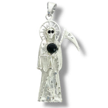 DIJE SANTA MUERTE CON BOLA NEGRA - PLATA .925