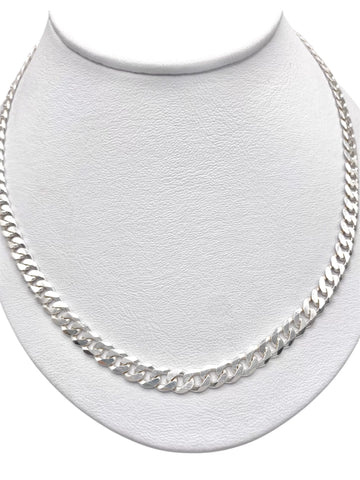 CADENA BARBADA 60 cm x 6 mm - PLATA .925