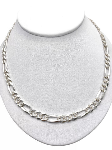 CADENA FIGARO CART 60 cm x 7 mm - PLATA .925