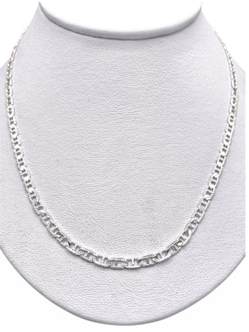 CADENA GUCHI  DIAMANTADA 60 cm x 3.5 mm - PLATA .925