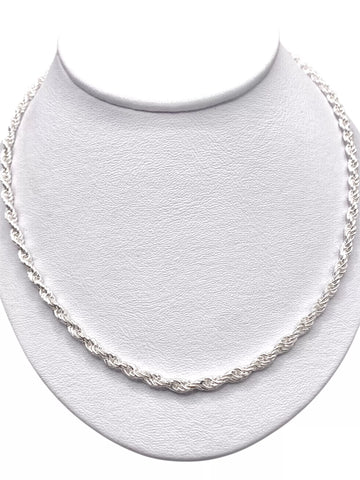 CADENA TORZAL 60 cm x 4 mm - PLATA .925