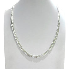 CADENA FIGARO CART 3x1 - HECHA A MANO - 6 MM - PLATA .925