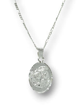 CADENA CON MEDALLA VIRGEN DEL CARMEN - MATE - PLATA .925