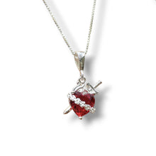 CADENA CON DIJE SAGRADO CORAZON DE JESUS -  MODELO 1 - PLATA .925