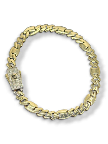 PULSO FIGARO GUCHI ARCADE - 16 cm X 5 mm - ORO 10K
