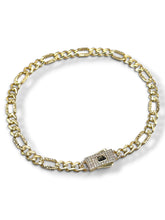PULSO FIGARO  DIAMANTADO - 21 cm X 5 mm - ORO 10K
