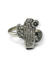 ANILLO DE CACTUS PLATA PAVONADA - PLATA .925