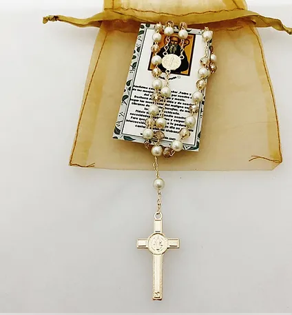 ROSARIO PERLA Y CRISTAL