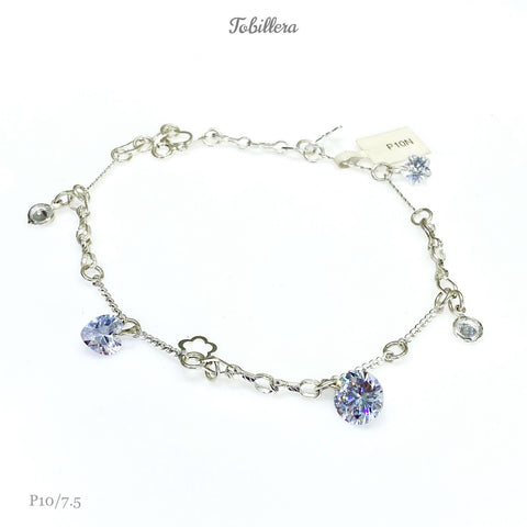 TOBILLERA CRISTALES CON FLOR