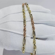 CADENA TORSAL FÍGARO ORO FLORENTINO 60 CM - 4MM - ORO 10K