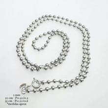 CADENA BOLEADA 2 mm - PLATA .925